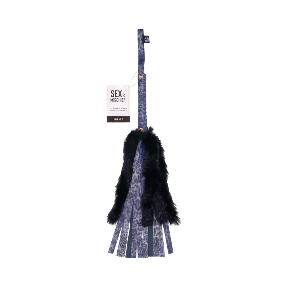 SS S&M Cougar Faux Fur Flogger