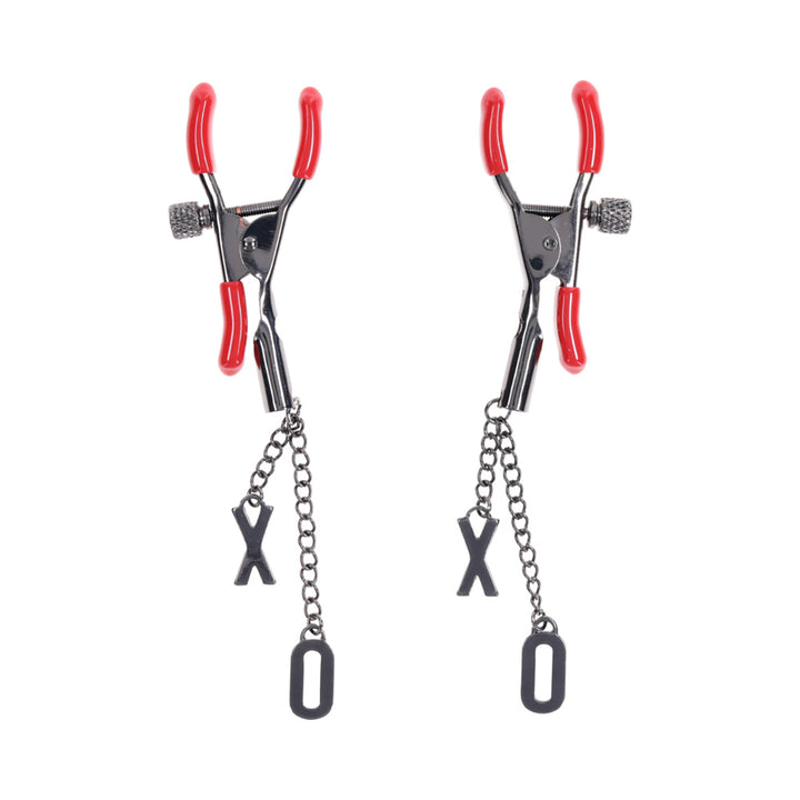 SS S&M Ex's & Oh's Nipple Clamps