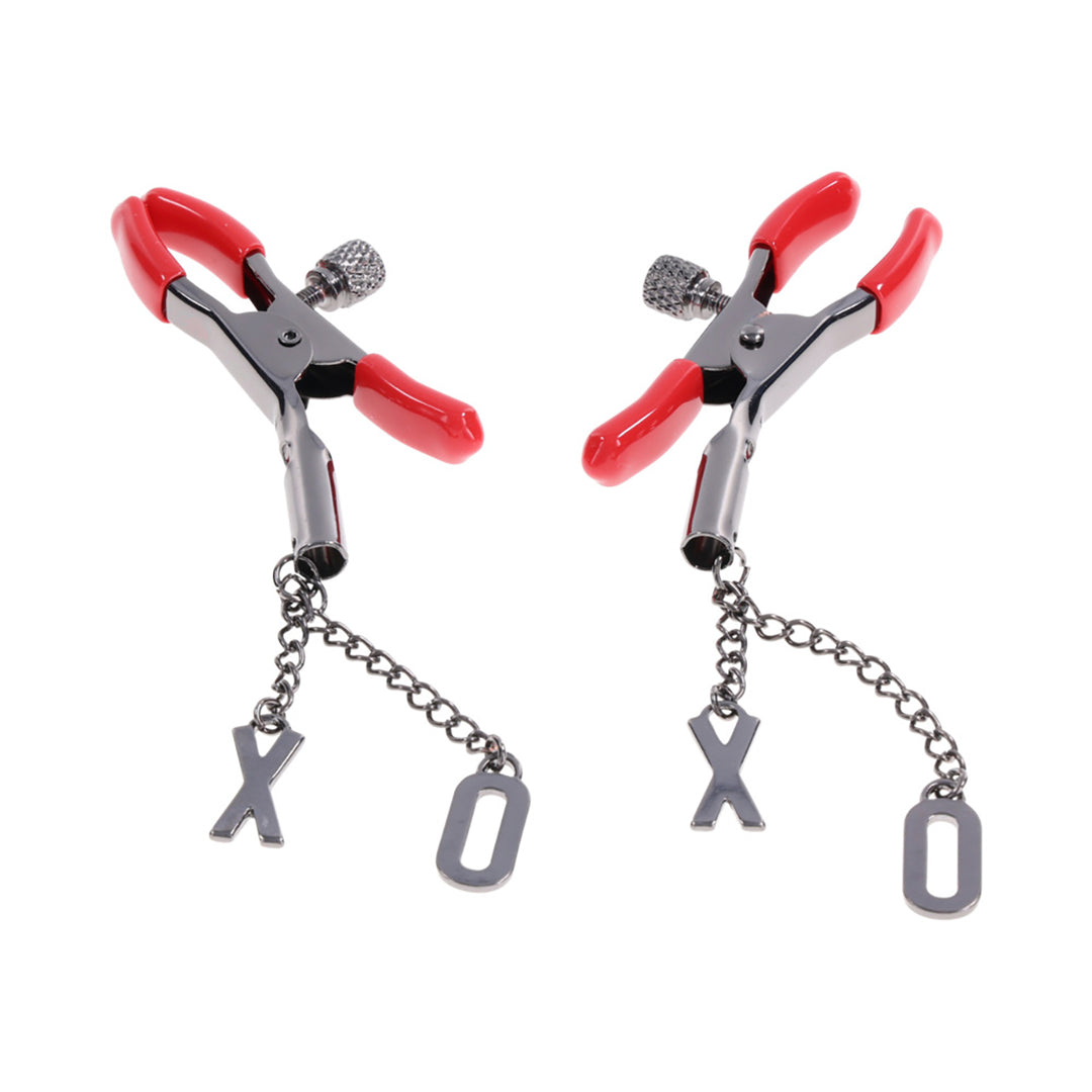 SS S&M Ex's & Oh's Nipple Clamps