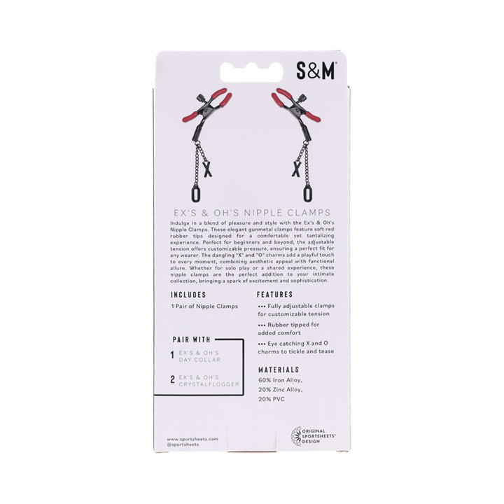 SS S&M Ex's & Oh's Nipple Clamps