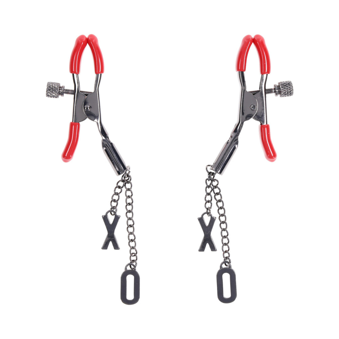 SS S&M Ex's & Oh's Nipple Clamps