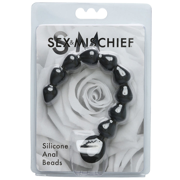 Black Silicone Anal Beads